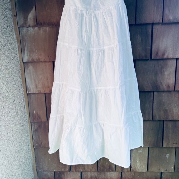 Revolve ASTR Sweetheart Neck Tiered Ruffle Cotton Midi Dress - Picture 9 of 17